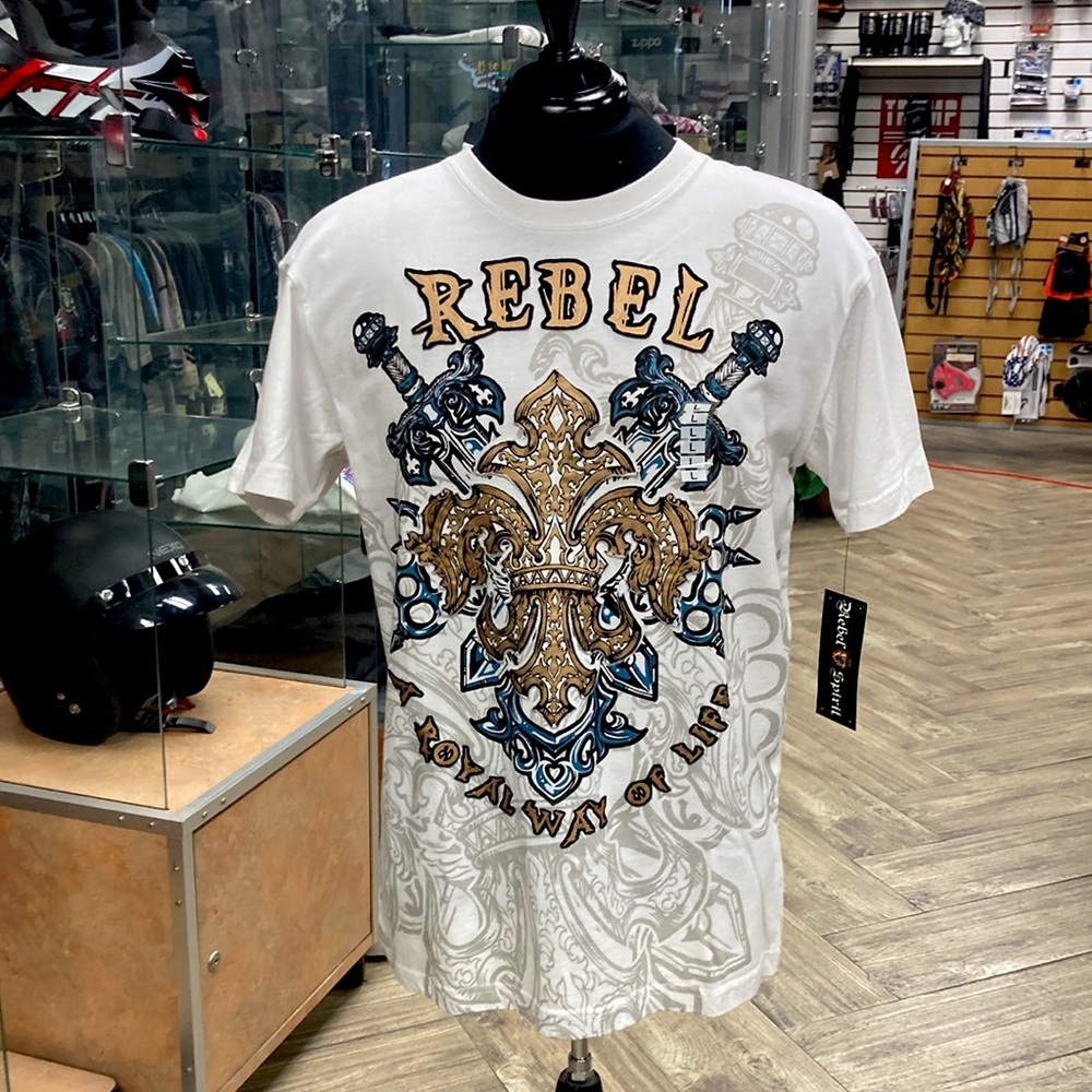 Rebel Spirit White/Gold/Turquoise Men’s T-Shirt